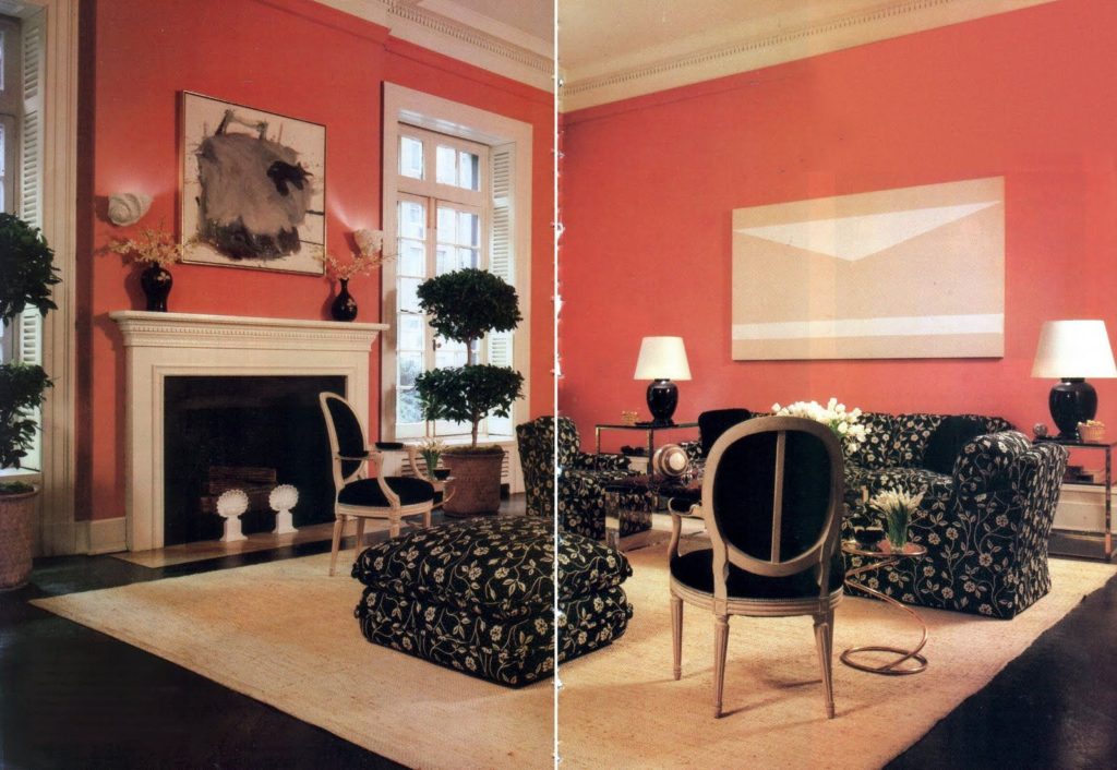Living room, Arthur Smith, Architectural Digest, October 1983.